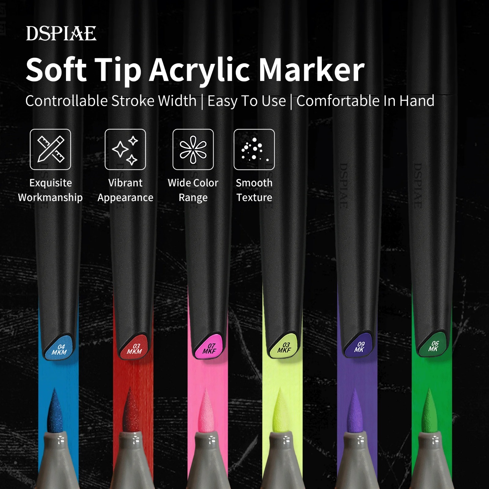 DSPIAE Soft Tip Water Based Ma - Illustration Marker Set reseña y precio