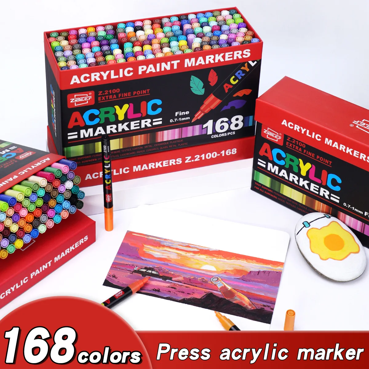 36-240 Colors Acrylic Paint Ma - Illustration Marker Set reseña y precio
