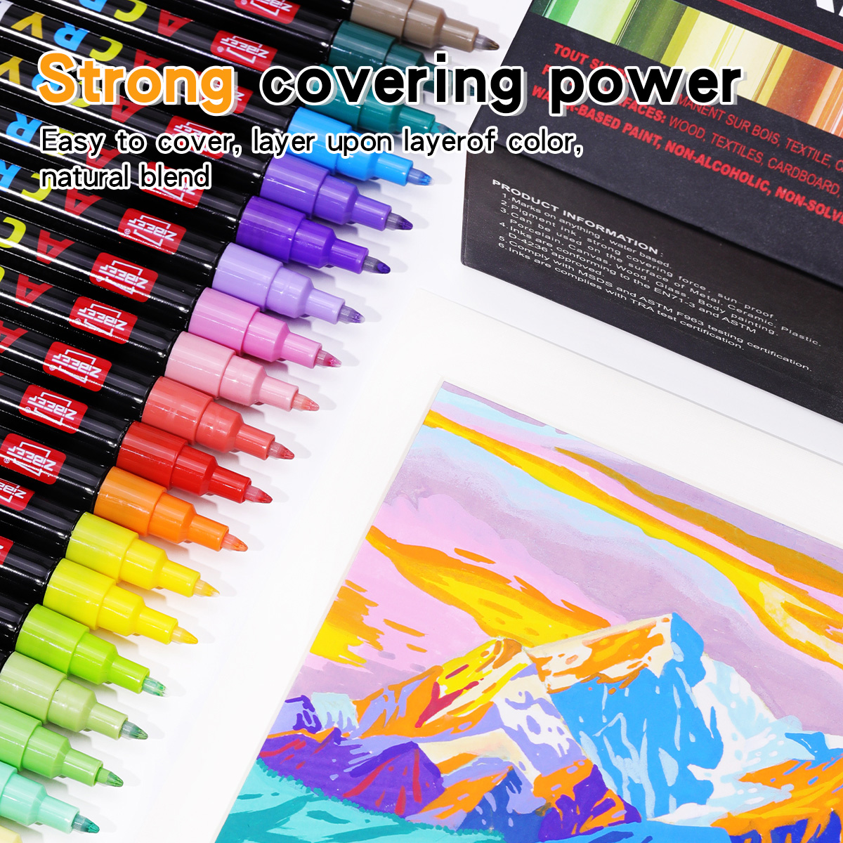 36-240 Colors Acrylic Paint Ma - Illustration Marker Set reseña y precio
