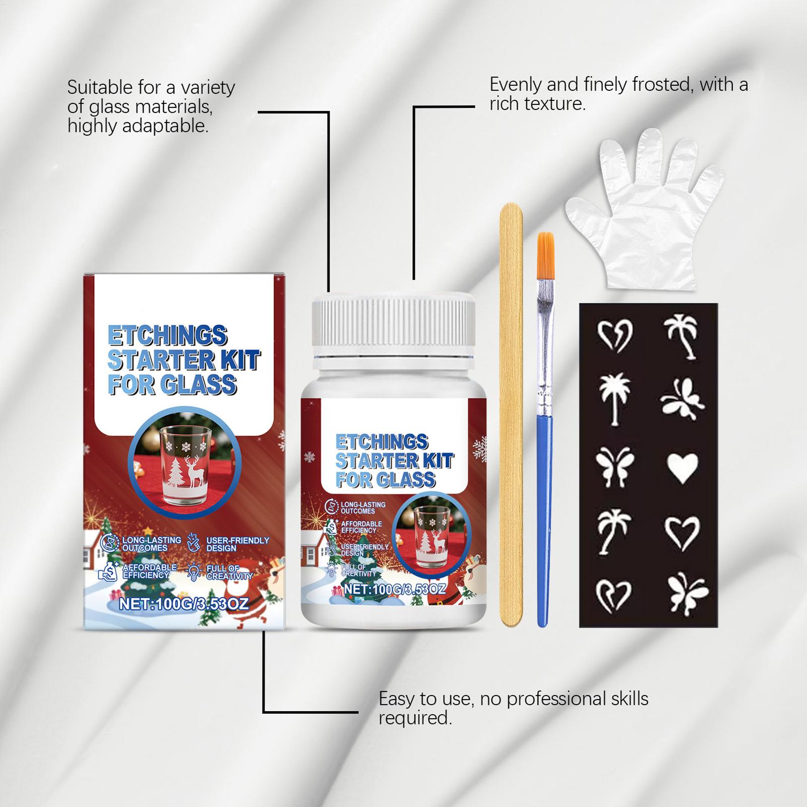 Glass Etching Kit Glass Etch S - Art Craft And Design reseña y precio