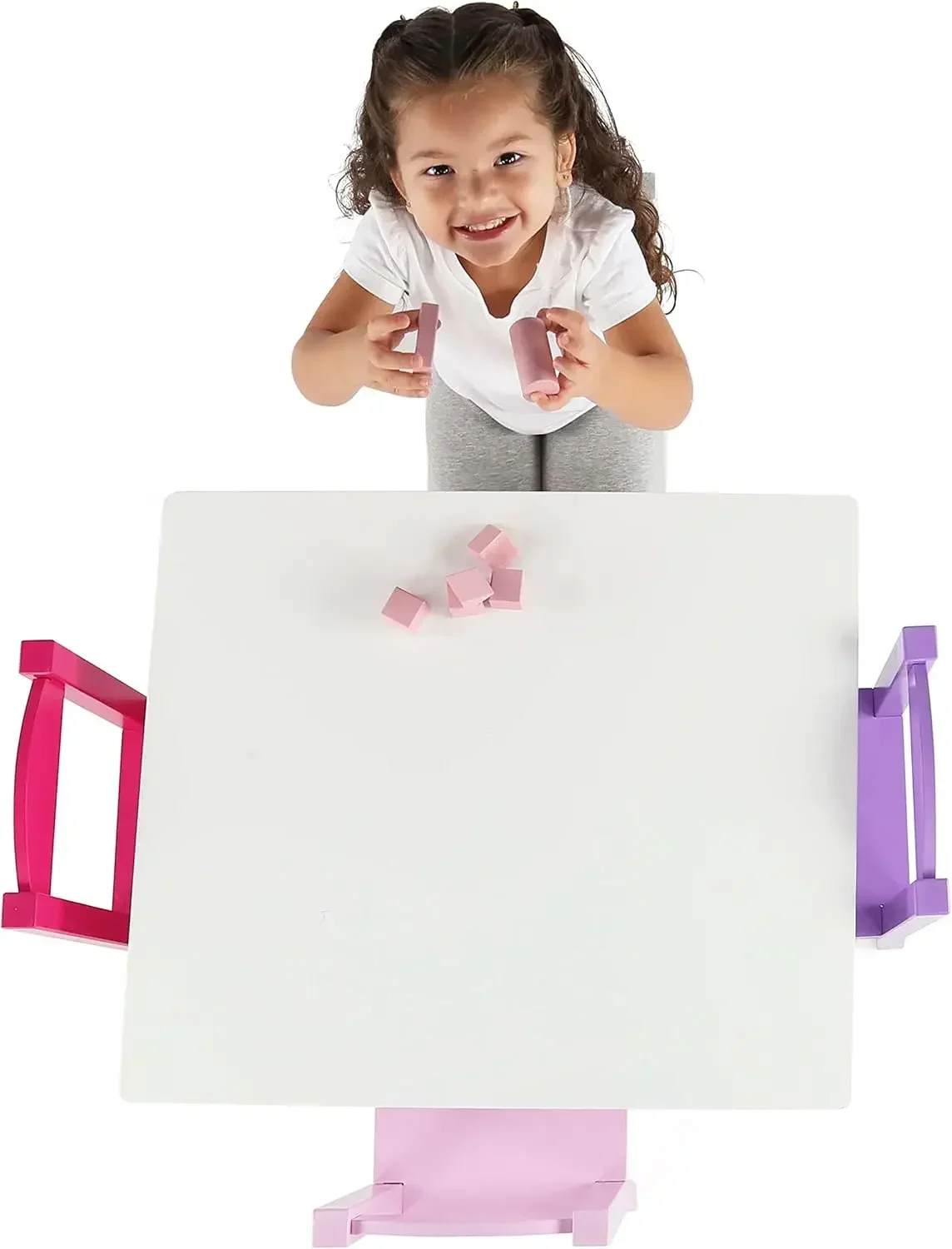 Kids Wooden Table and 4 Chairs - Art Craft Toddlers reseña y precio