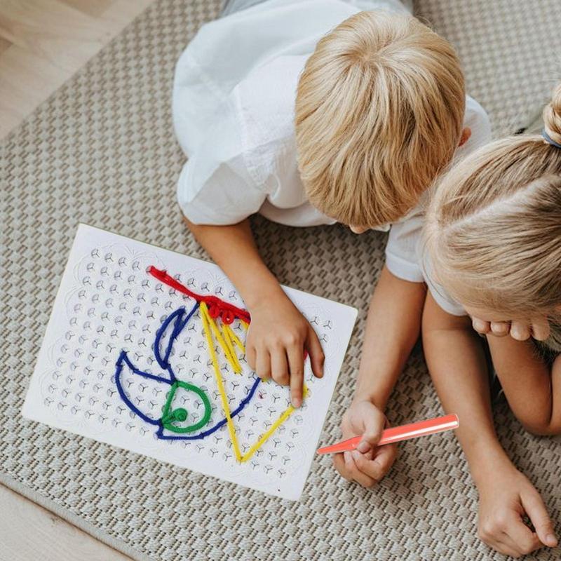 Thread Board For Kids Colorful - Art Craft Toddlers reseña y precio