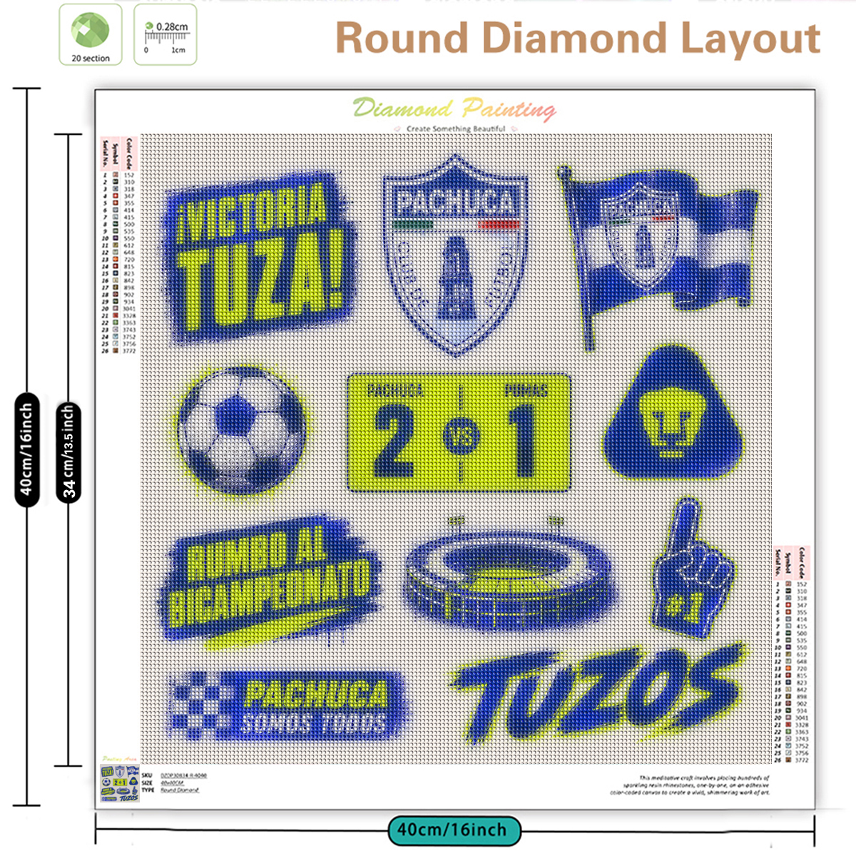 Maxico Football Diamond Painti - Art Craft Ideas With Paper reseña y precio