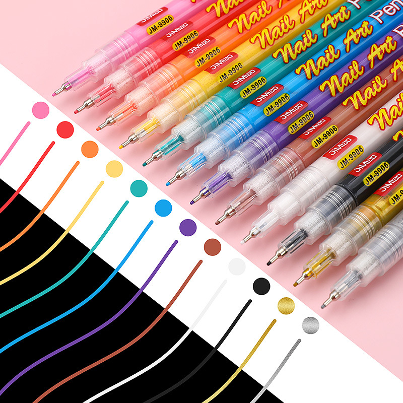 12 Colors Marker Nail Art Pen  - Illustration Marker Set reseña y precio