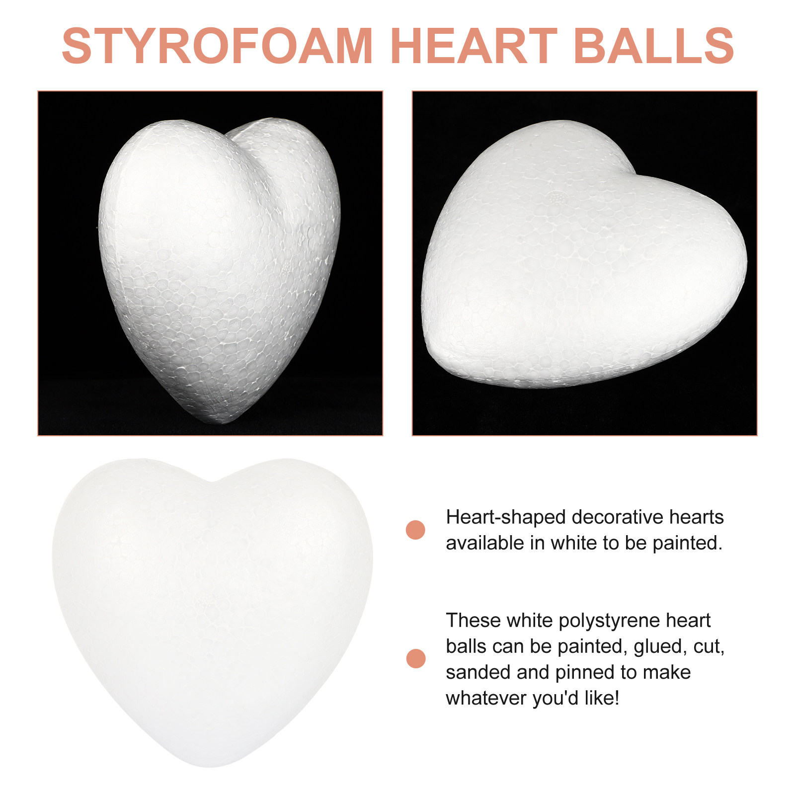 White Heart Craft Balls 15Cm P - Art Craft For Christmas reseña y precio
