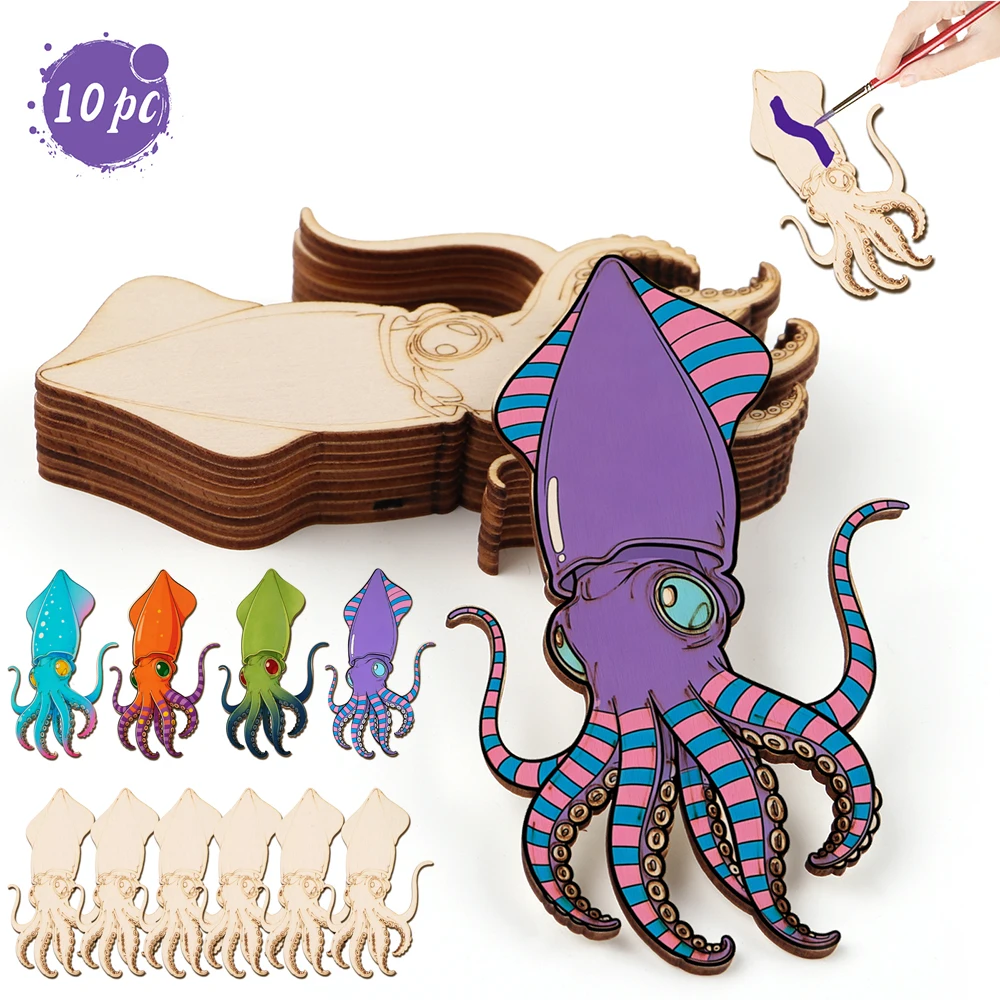 10pcs/set Unfinished Wood Craf - Art & Craft Fair reseña y precio