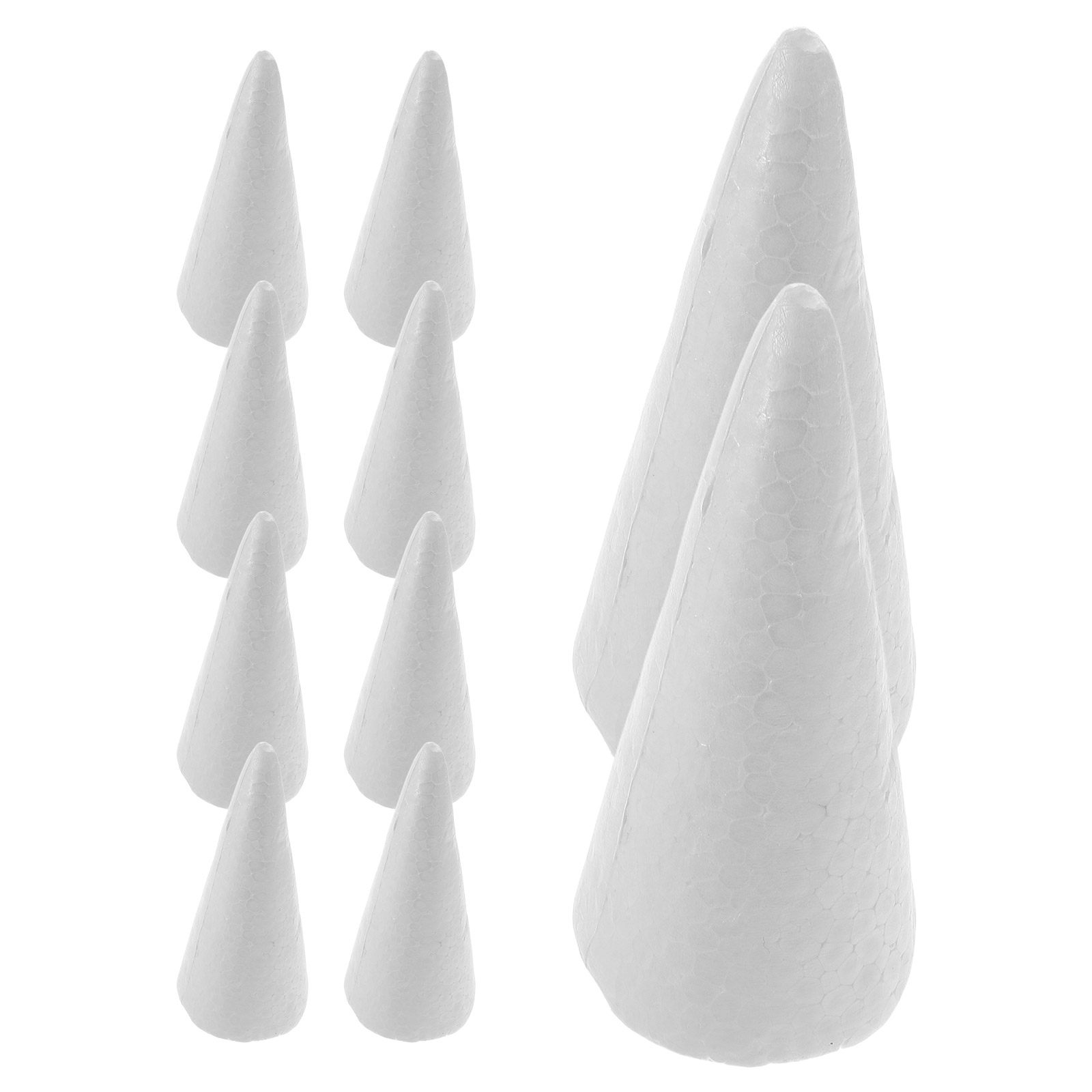 12Pcs White Foam Cone Solid DI - Art Craft Christmas Tree reseña y precio