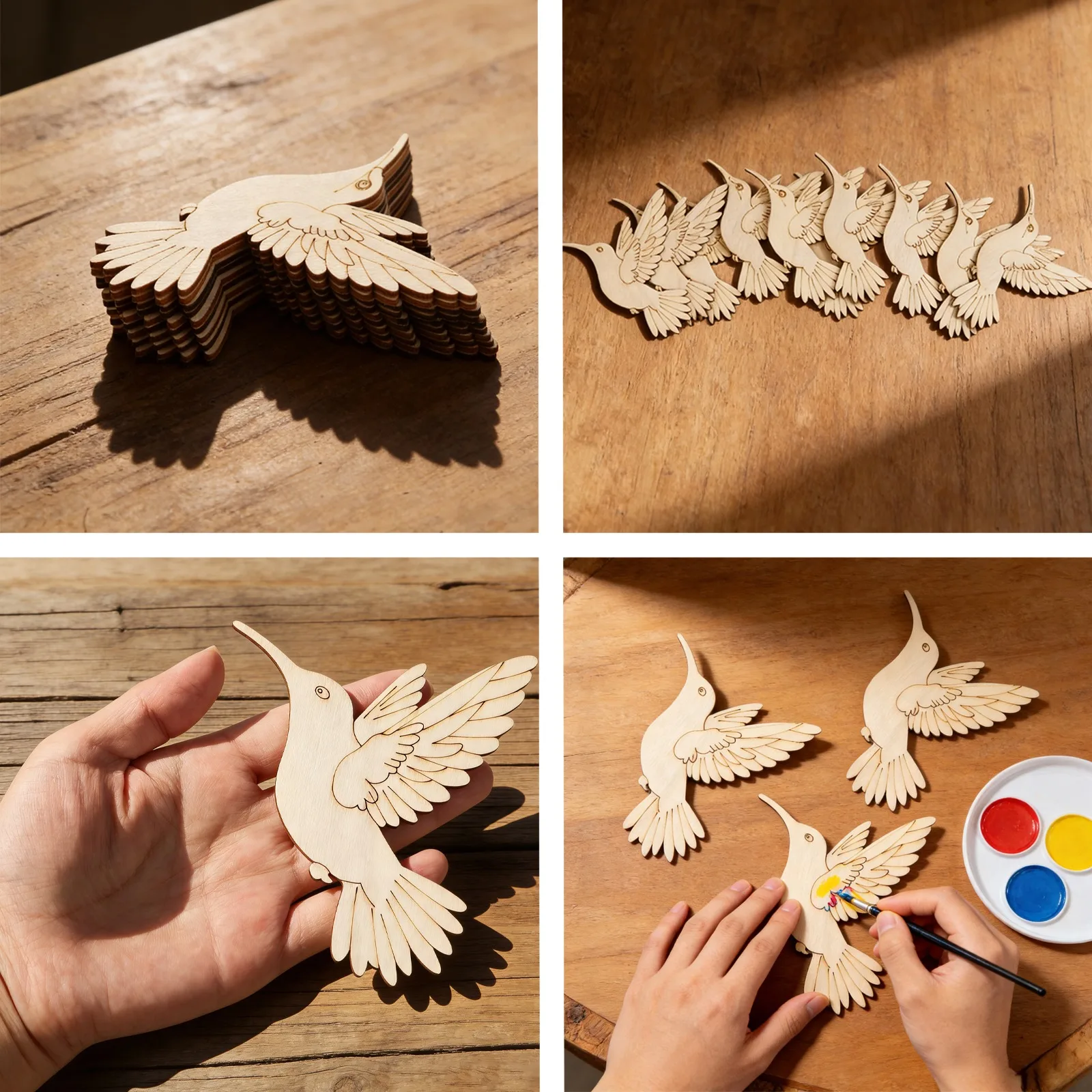 10pcs Unfinished Wood Animal B - Art & Craft Fair reseña y precio