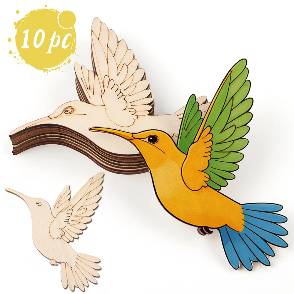 10pcs Unfinished Wood Animal B - Art & Craft Fair reseña y precio