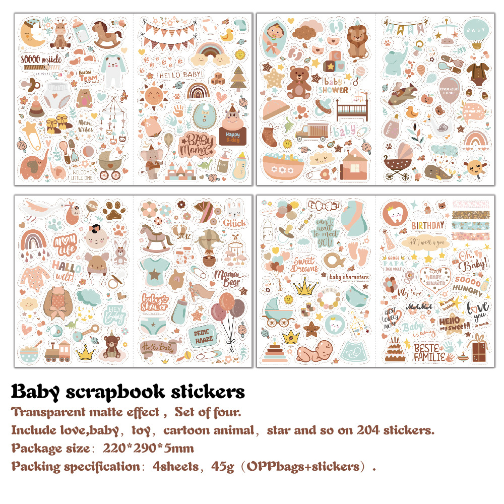 4 sheets/pack Baby Scrapbook S - Art Craft 3 Year Old reseña y precio