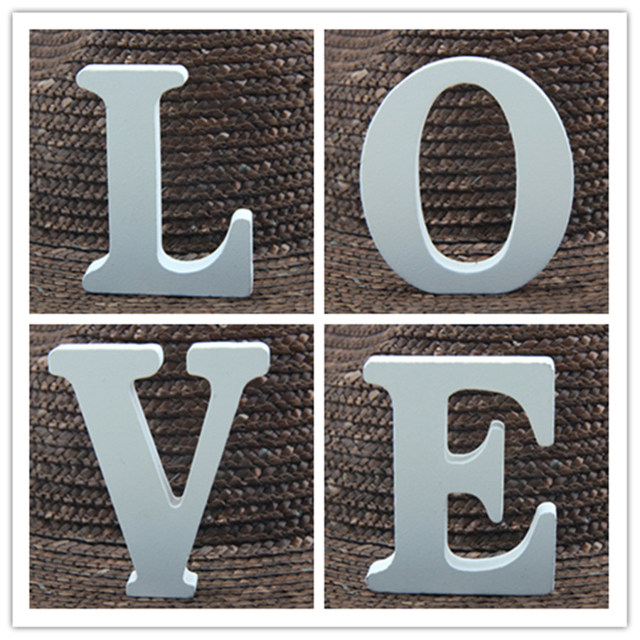 1pc 8CM White Wooden Letter En - Art Craft And Design reseña y precio