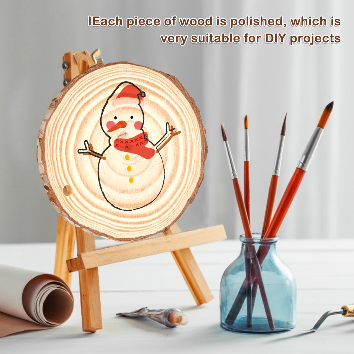 30/60Pcs Natural Unfinished Wo - Art Craft For Christmas reseña y precio
