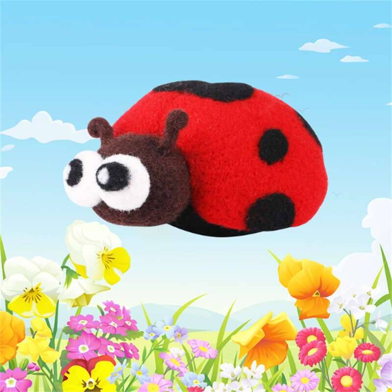 Wool Felt Doll Ladybug Animals - Art Craft Ladybug reseña y precio