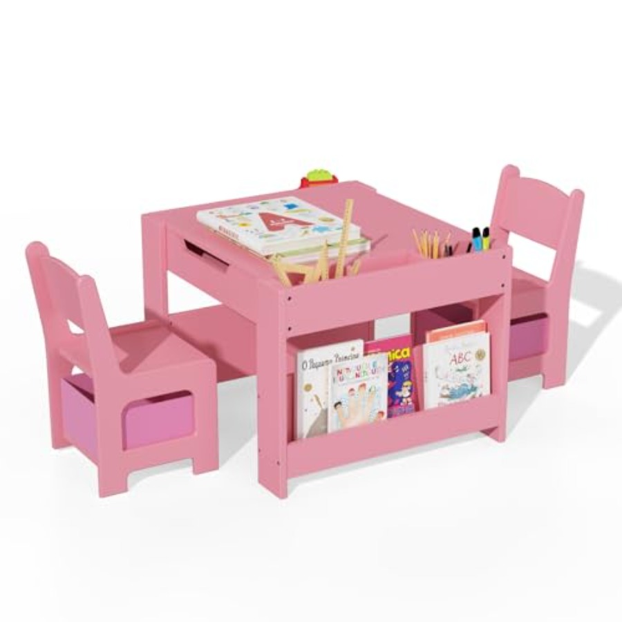 4 in 1 Wooden Activity Table a - Art Craft Toddlers reseña y precio