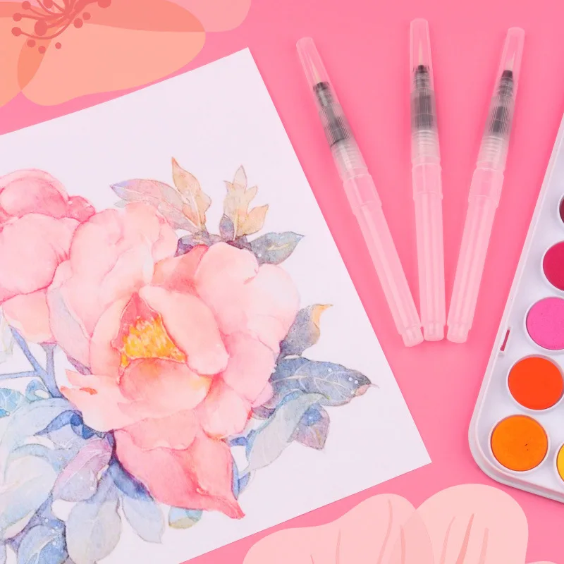 3/7pcs Watercolor Brush Pens W - Art Craft 3 Year Old reseña y precio