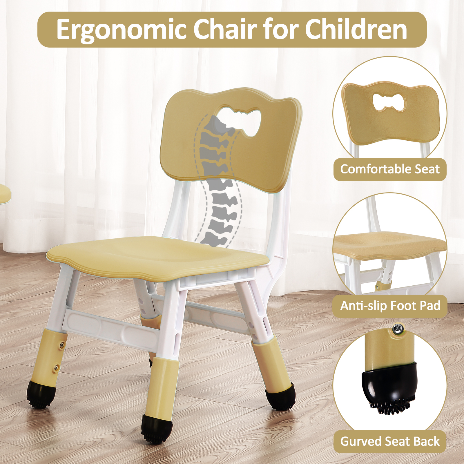 Kids Table And 4 Chairs Set He - Art Craft Toddlers reseña y precio