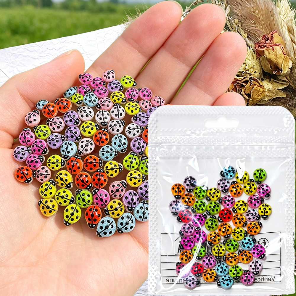 50Pcs Mixed Colorful Beetle Na - Art Craft Ladybug reseña y precio
