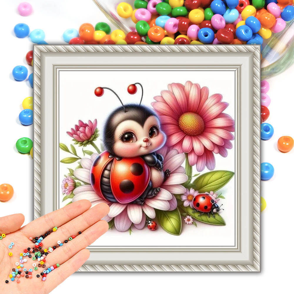 DIY 11CT Cross Stitch Kit Bead - Art Craft Ladybug reseña y precio
