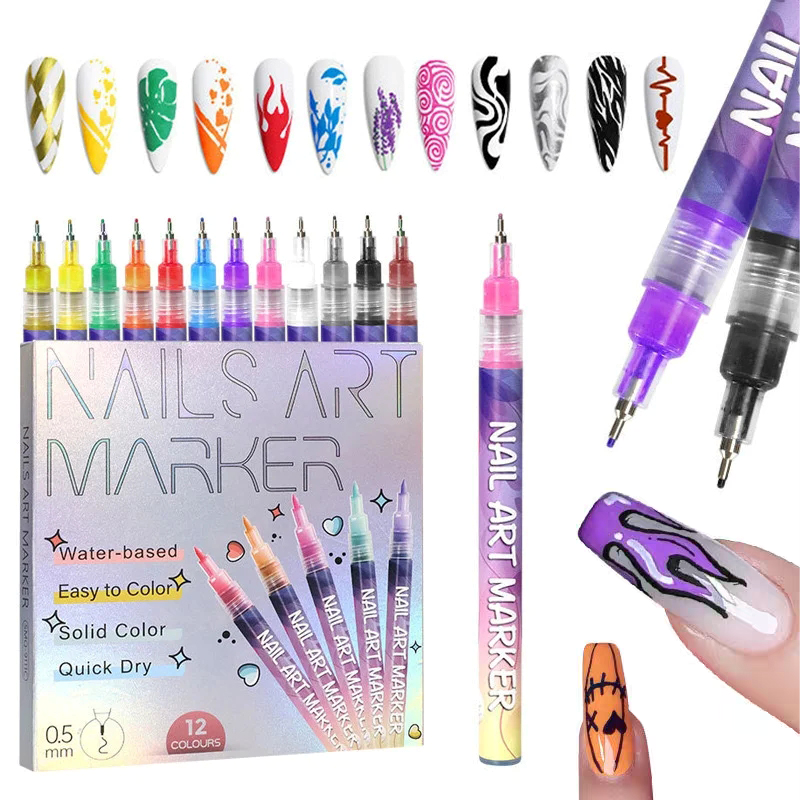 12Pcs/Set Nail Acrylic Graffit - Illustration Marker Set reseña y precio