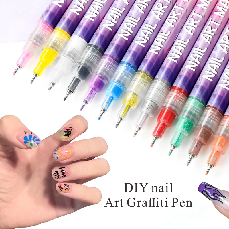 12Pcs/Set Nail Acrylic Graffit - Illustration Marker Set reseña y precio