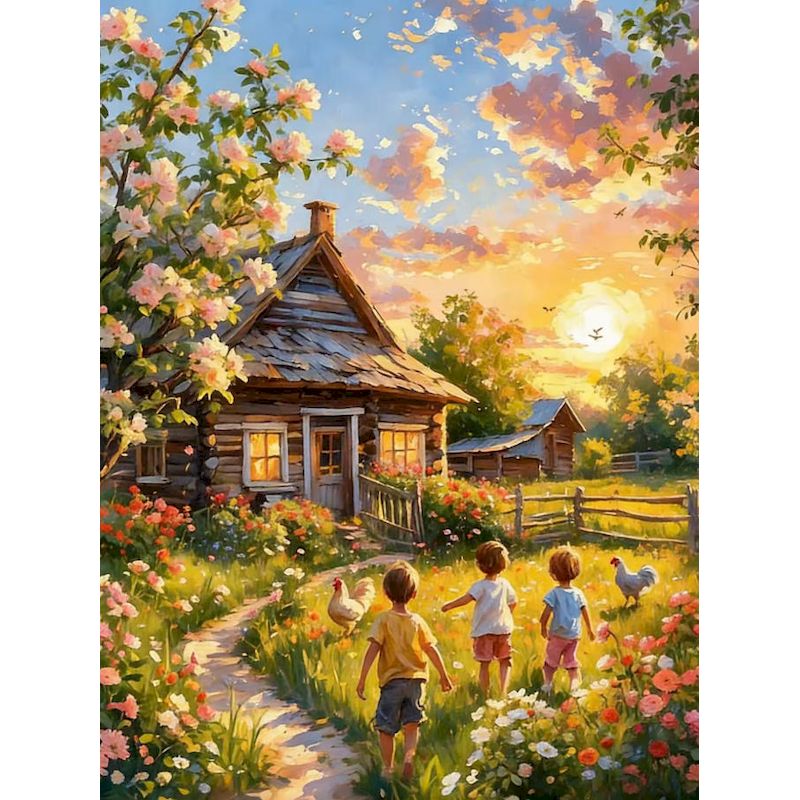 GATYZTORY Village Painting By  - Art Craft Village reseña y precio