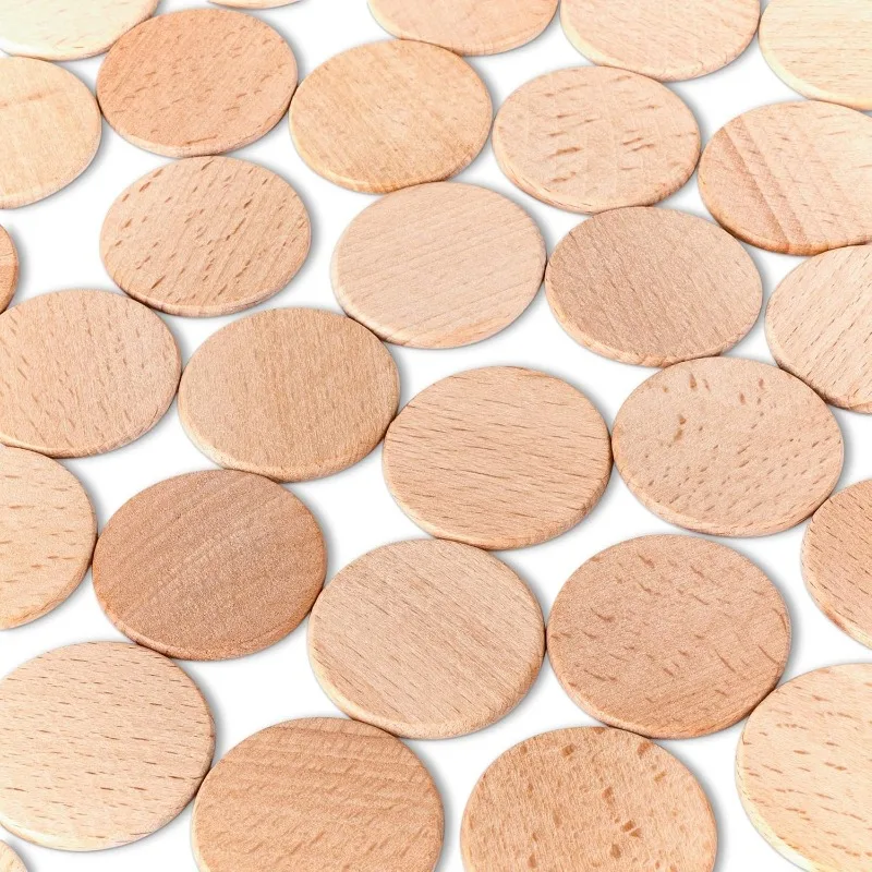 50PCS Round Unfinished Wood Cu - Art Craft Game reseña y precio