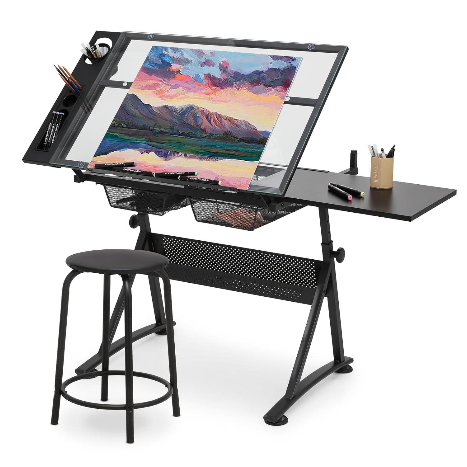 Drafting Table with Height Adj - Art & Craft Fair reseña y precio
