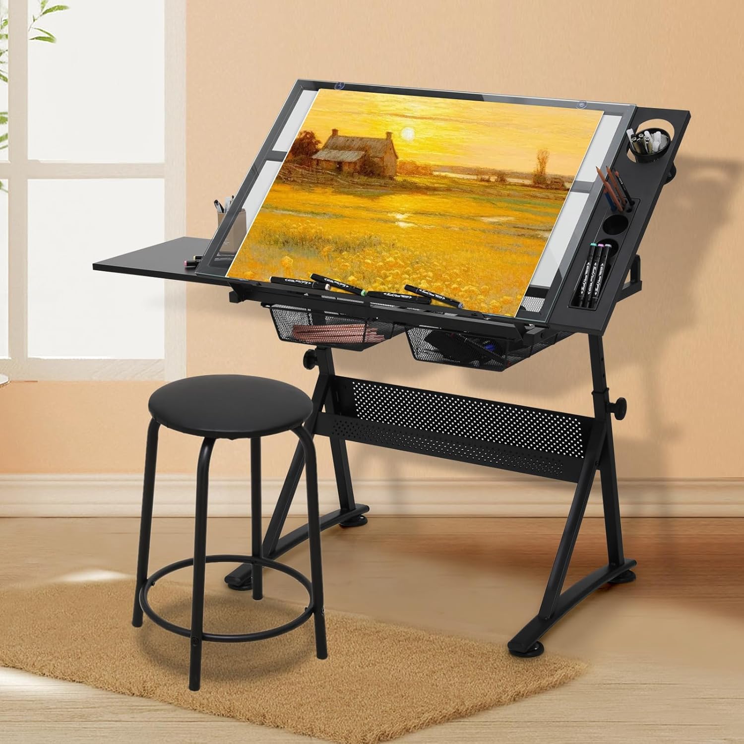 Drafting Table with Height Adj - Art & Craft Fair reseña y precio