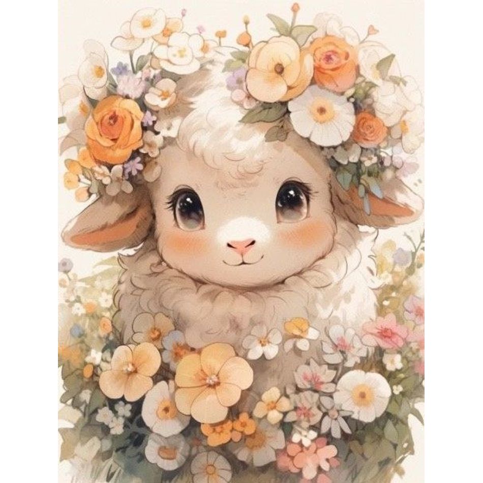 RUOPOTY Flower Wreath Lamb 5d  - Art Craft Ideas With Paper reseña y precio