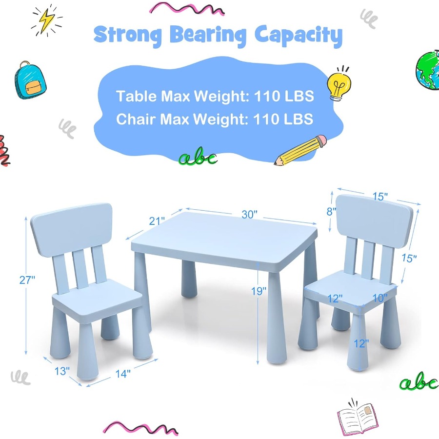 Plastic Activity Table And 2 C - Art Craft Toddlers reseña y precio