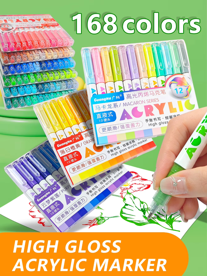GuangNa 168/12 Colors High Glo - Illustration Marker Set reseña y precio