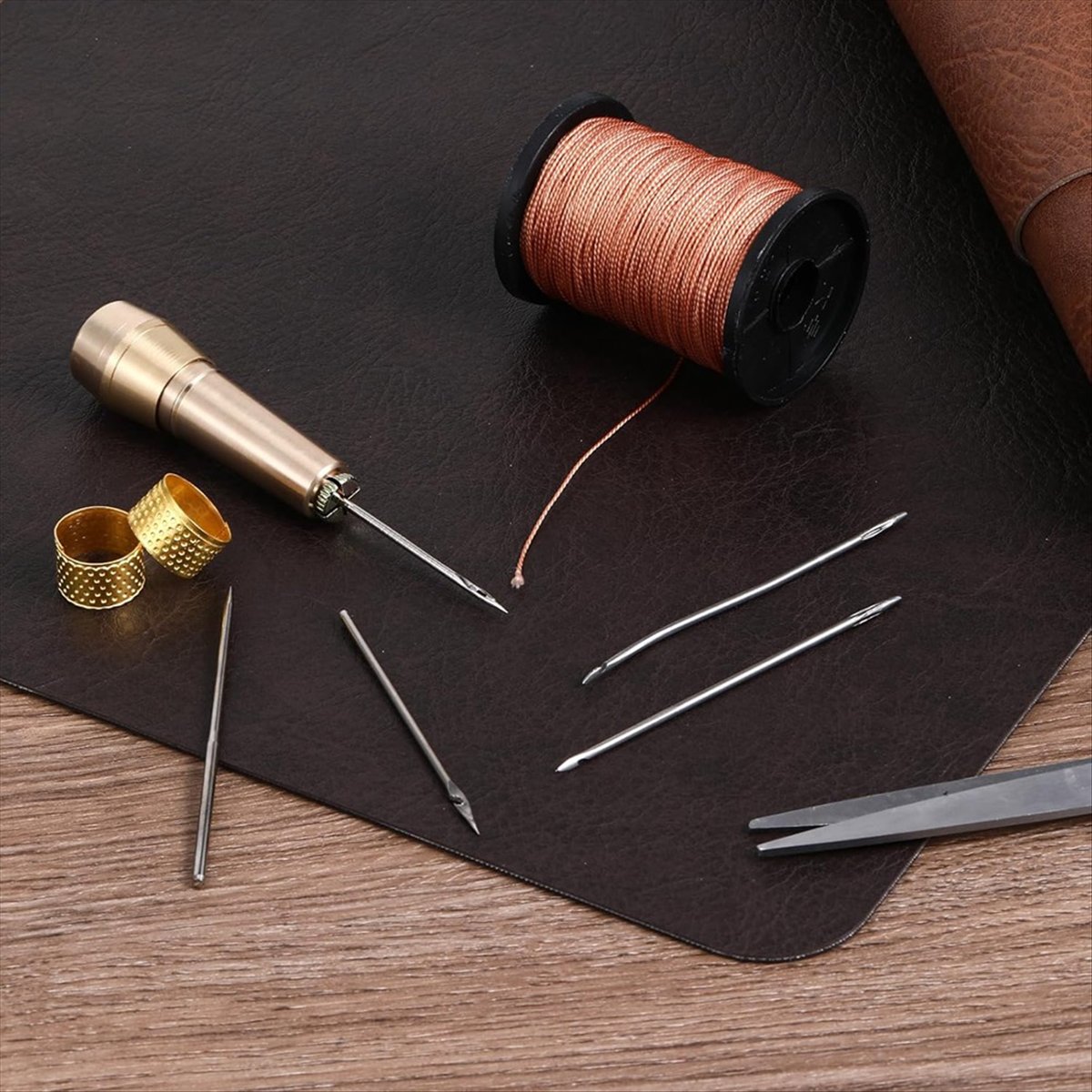 9pcs Leather Sewing Awl Kit wi - Leather Tooling Kit reseña y precio