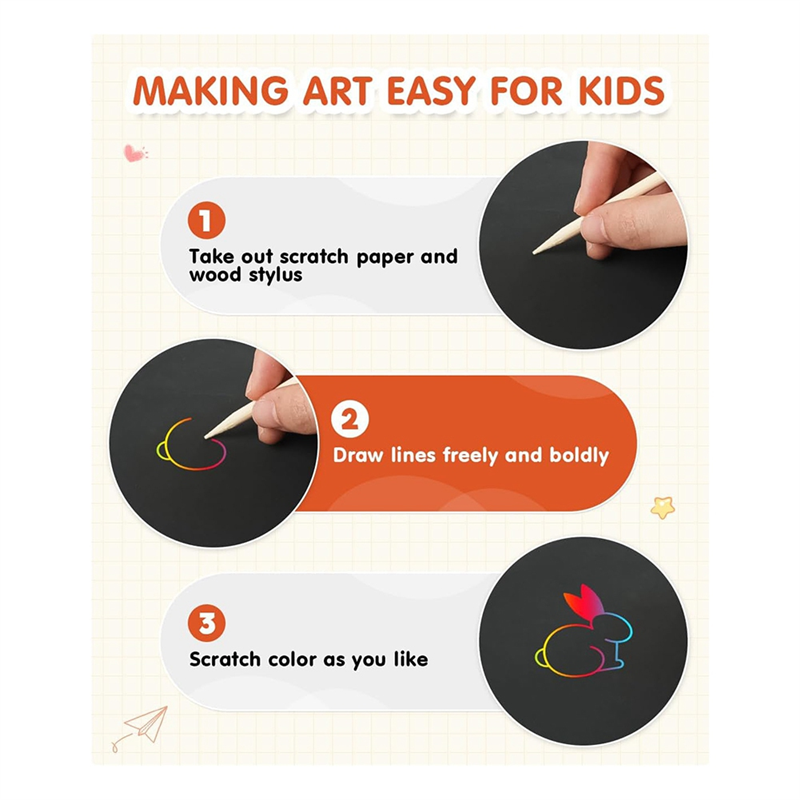 AS96-Scratch Paper Art Crafts  - Art Craft Game reseña y precio
