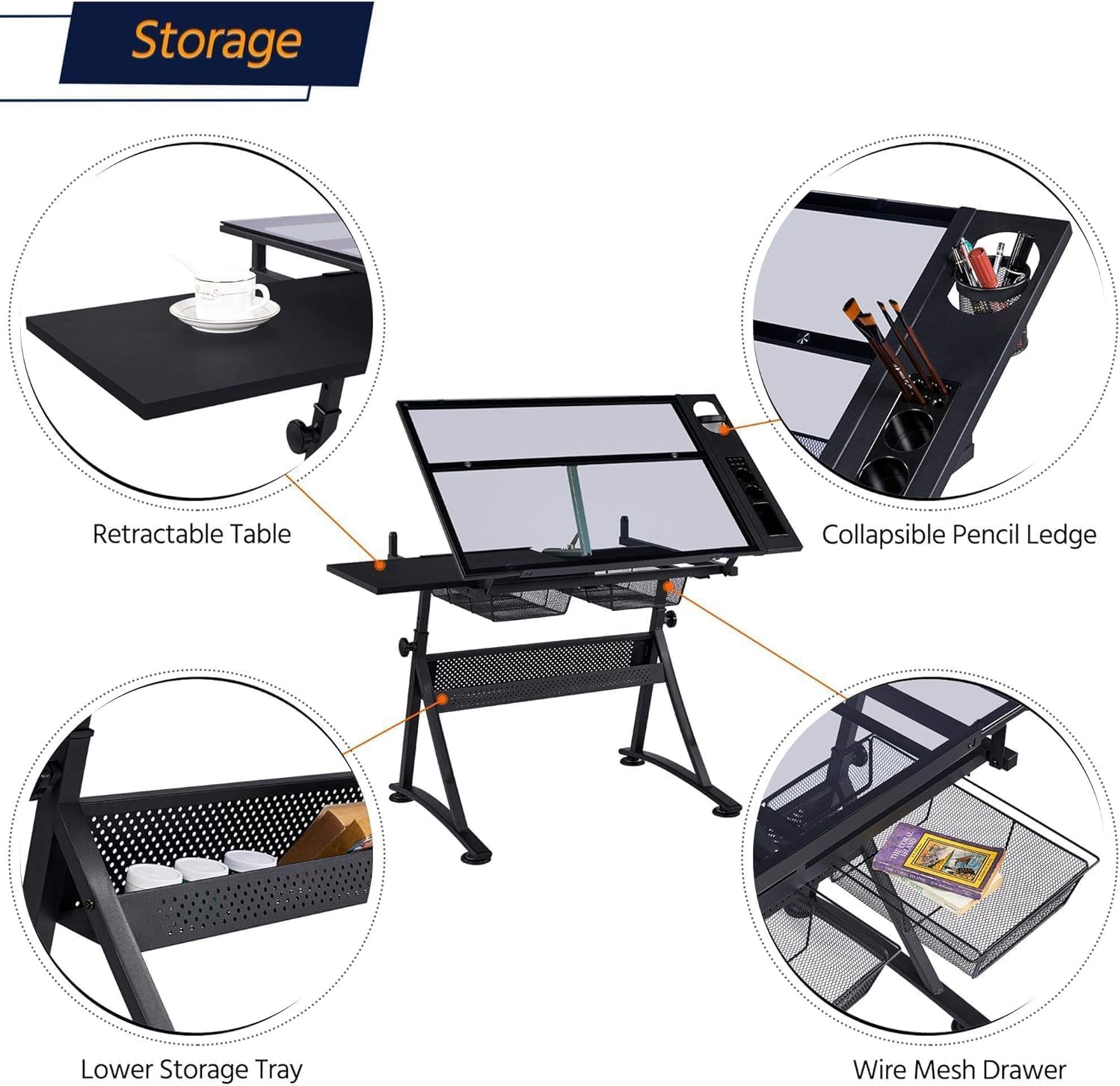 Table w/Stool, Height Adjustab - Art & Craft Fair reseña y precio