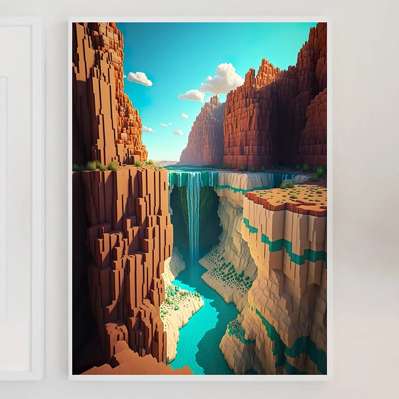 M-Minecraft Poster Mine Game P - Art Craft Game reseña y precio