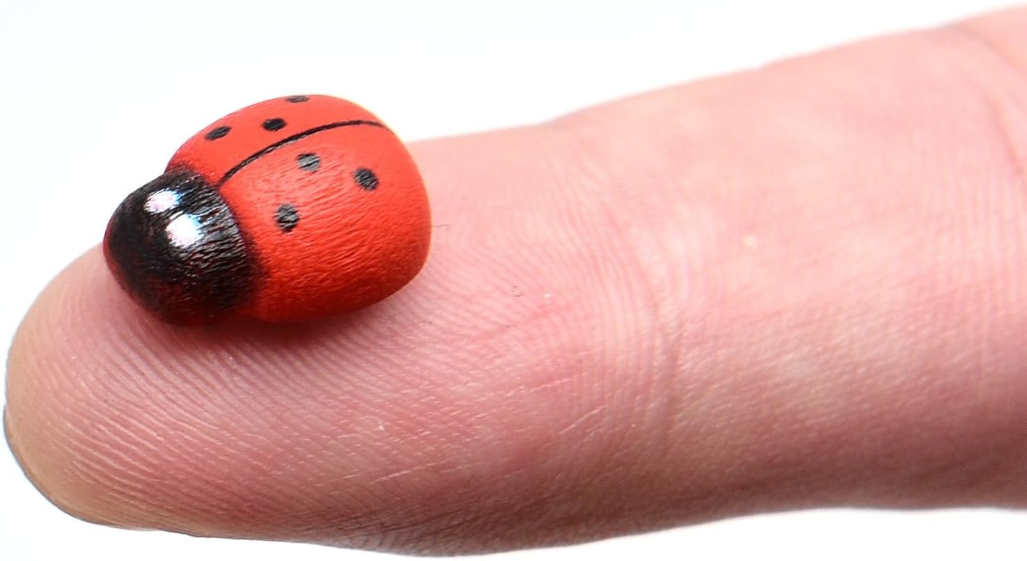 100-Pack Wooden Ladybug Sticke - Art Craft Ladybug reseña y precio