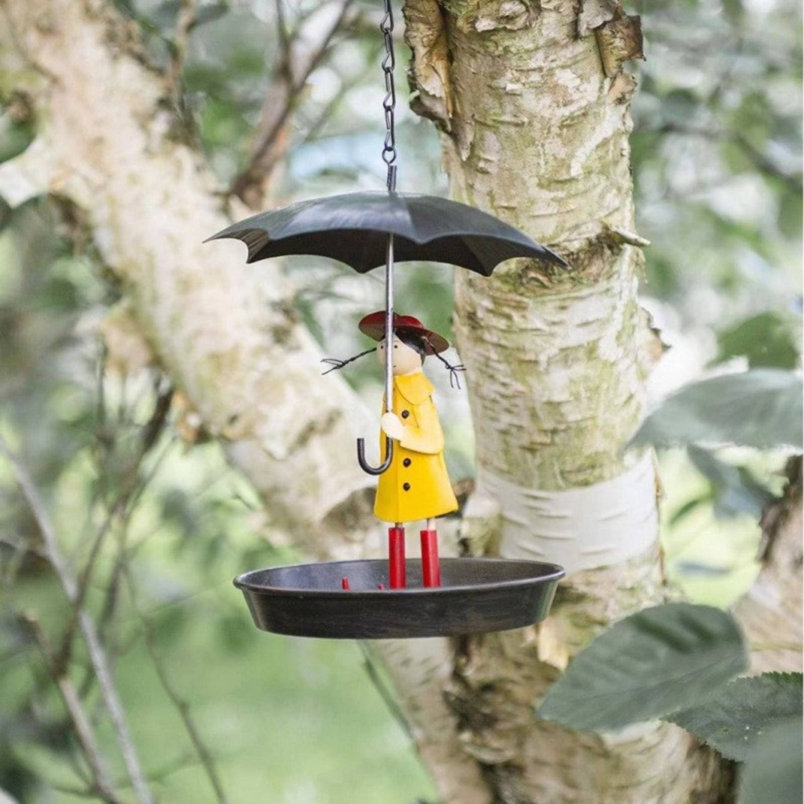Girl with Umbrella Bird Feeder - Art Craft & Architecture reseña y precio