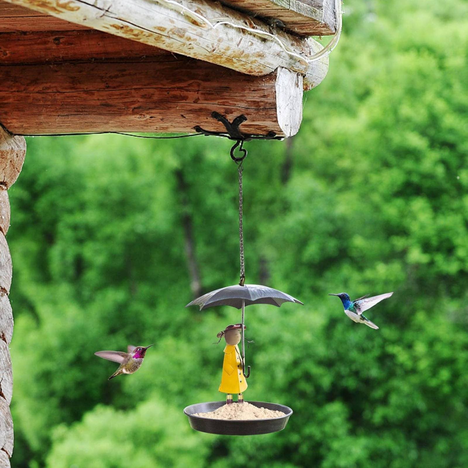 Girl with Umbrella Bird Feeder - Art Craft & Architecture reseña y precio