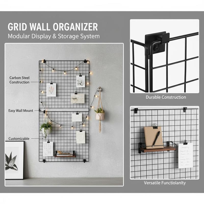 3 Packs Grid Wall Panels, 2 x  - Art Craft Display reseña y precio