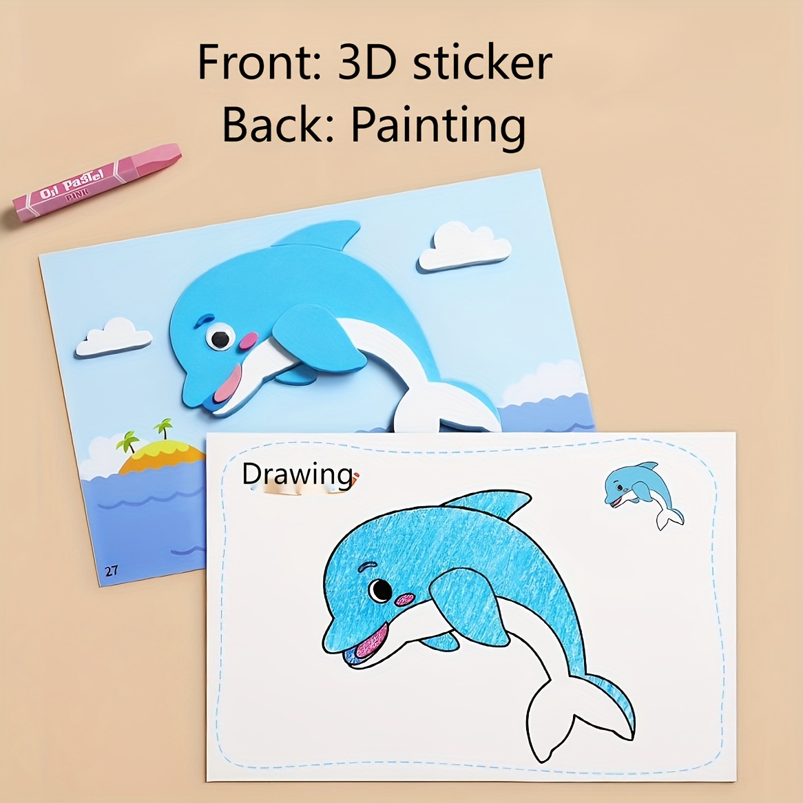 3D Stickers for Kids, Disposab - Art Craft Kits For Kids reseña y precio