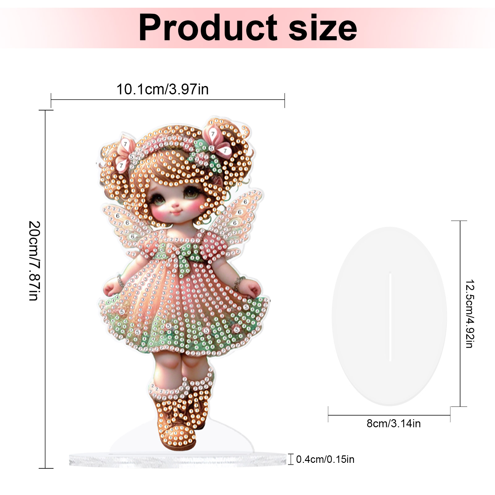 Irregular Shape Pink Doll Diam - Art Craft Display reseña y precio