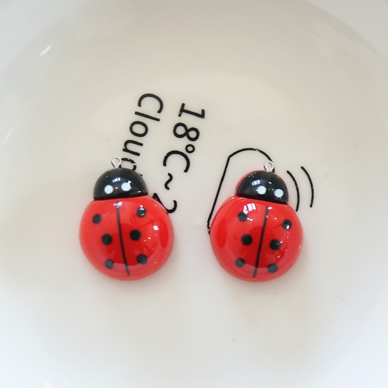 10Pcs Shiny Ladybug Flat Back  - Art Craft Ladybug reseña y precio