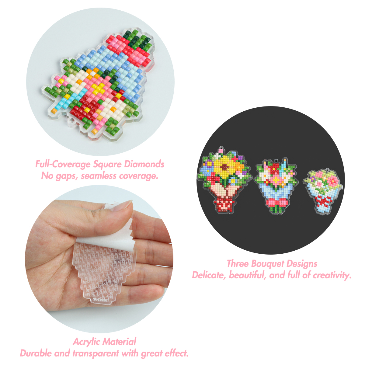 FOREVER YOUNG 3PCS Bouquet Acr - Art Craft Kits For Kids reseña y precio