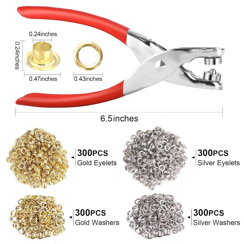 1203PCS Grommet Eyelet Pliers  - Leather Tooling Kit reseña y precio