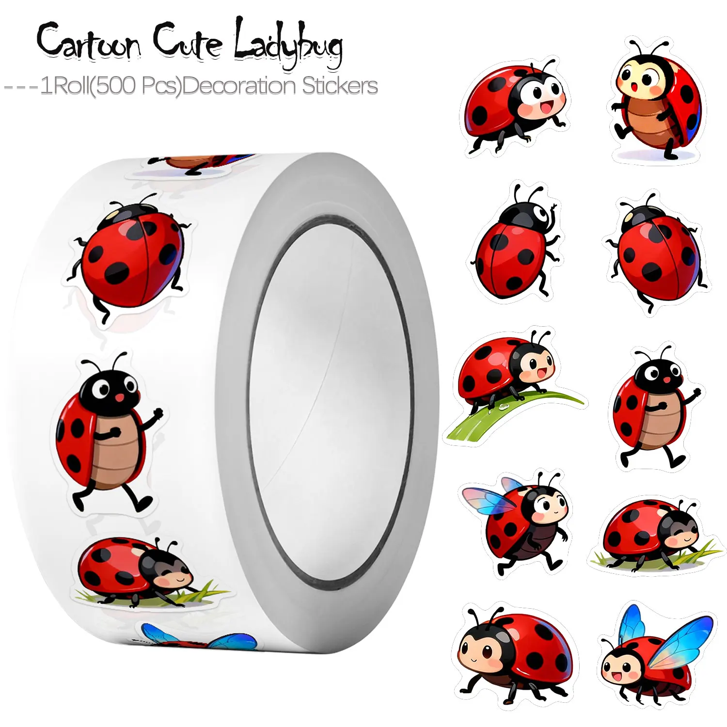 1Roll(500Pcs)10 Irregular Cart - Art Craft Ladybug reseña y precio