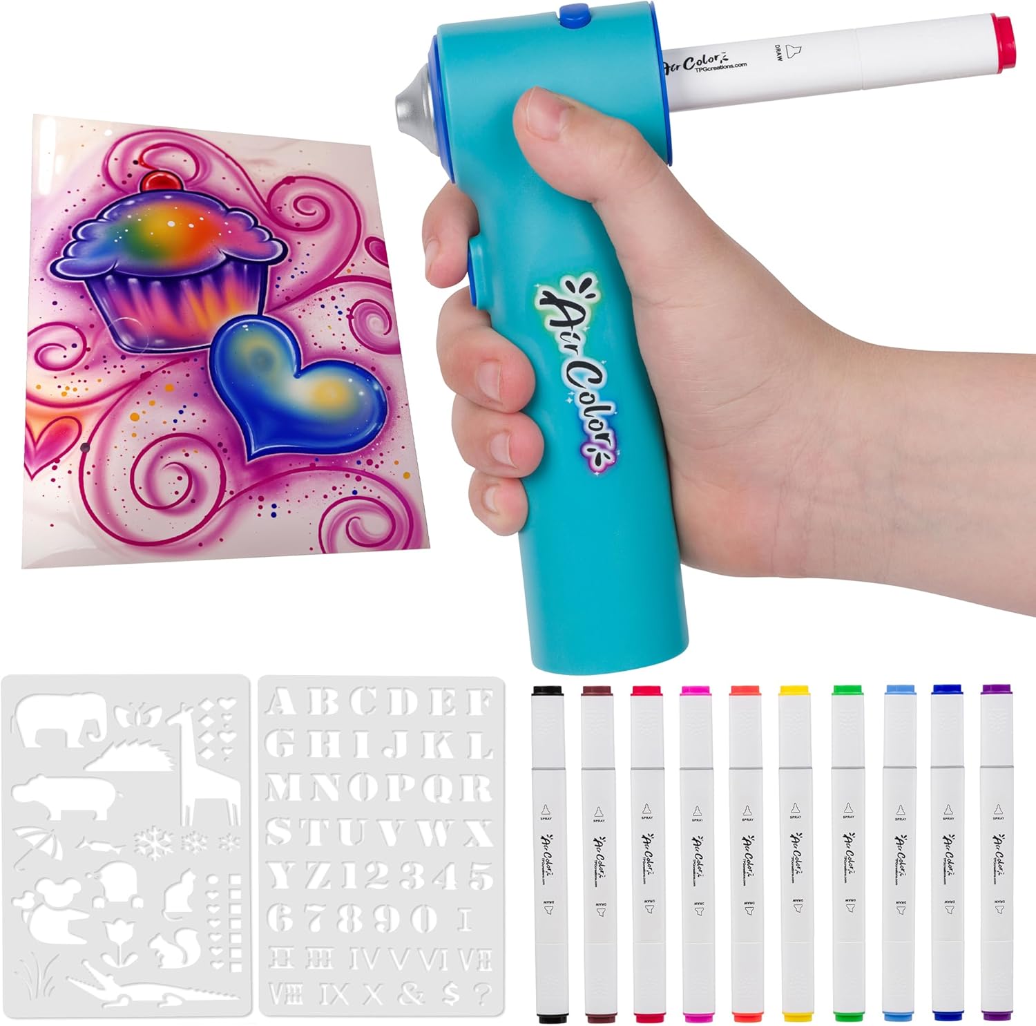 Cordless Airbrush Marker Kit f - Art Craft Kits For Kids reseña y precio