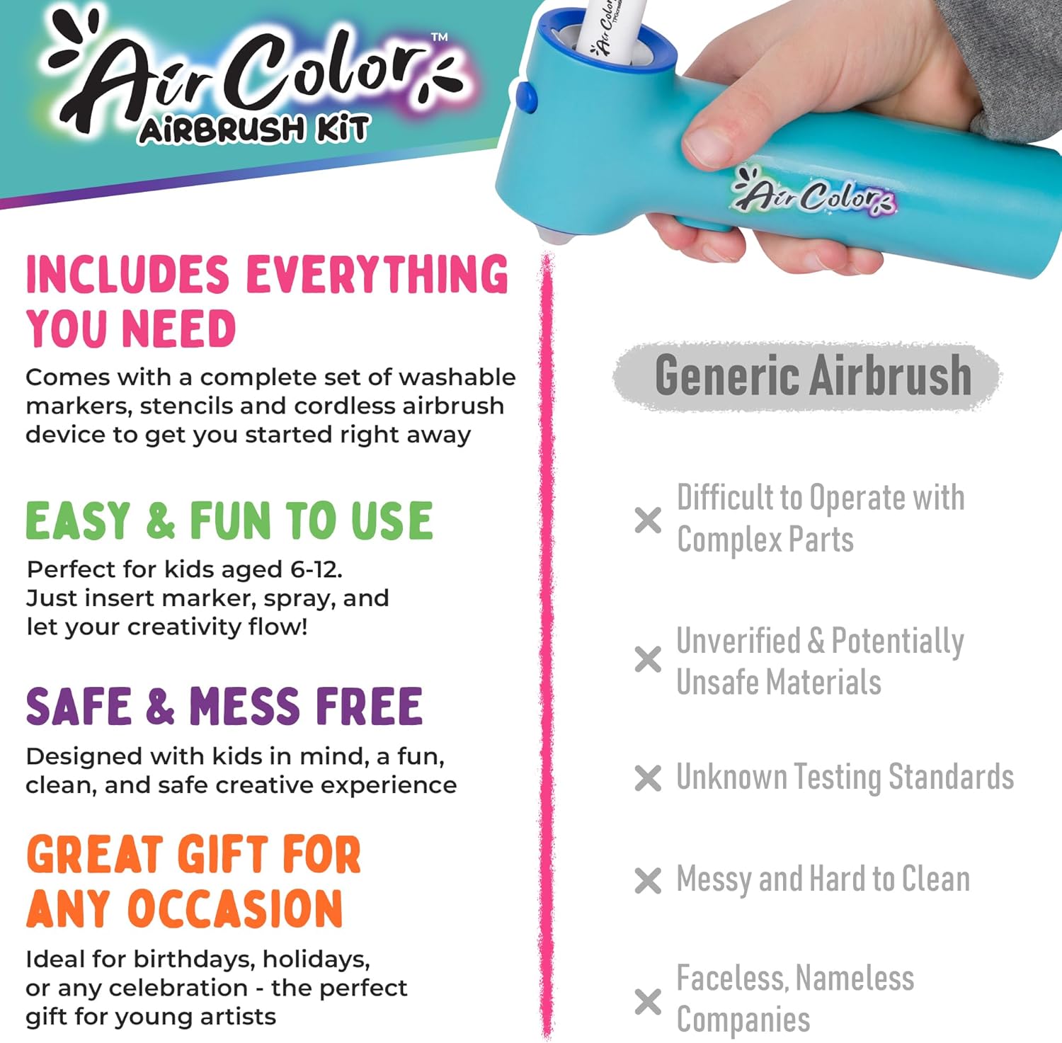 Cordless Airbrush Marker Kit f - Art Craft Kits For Kids reseña y precio