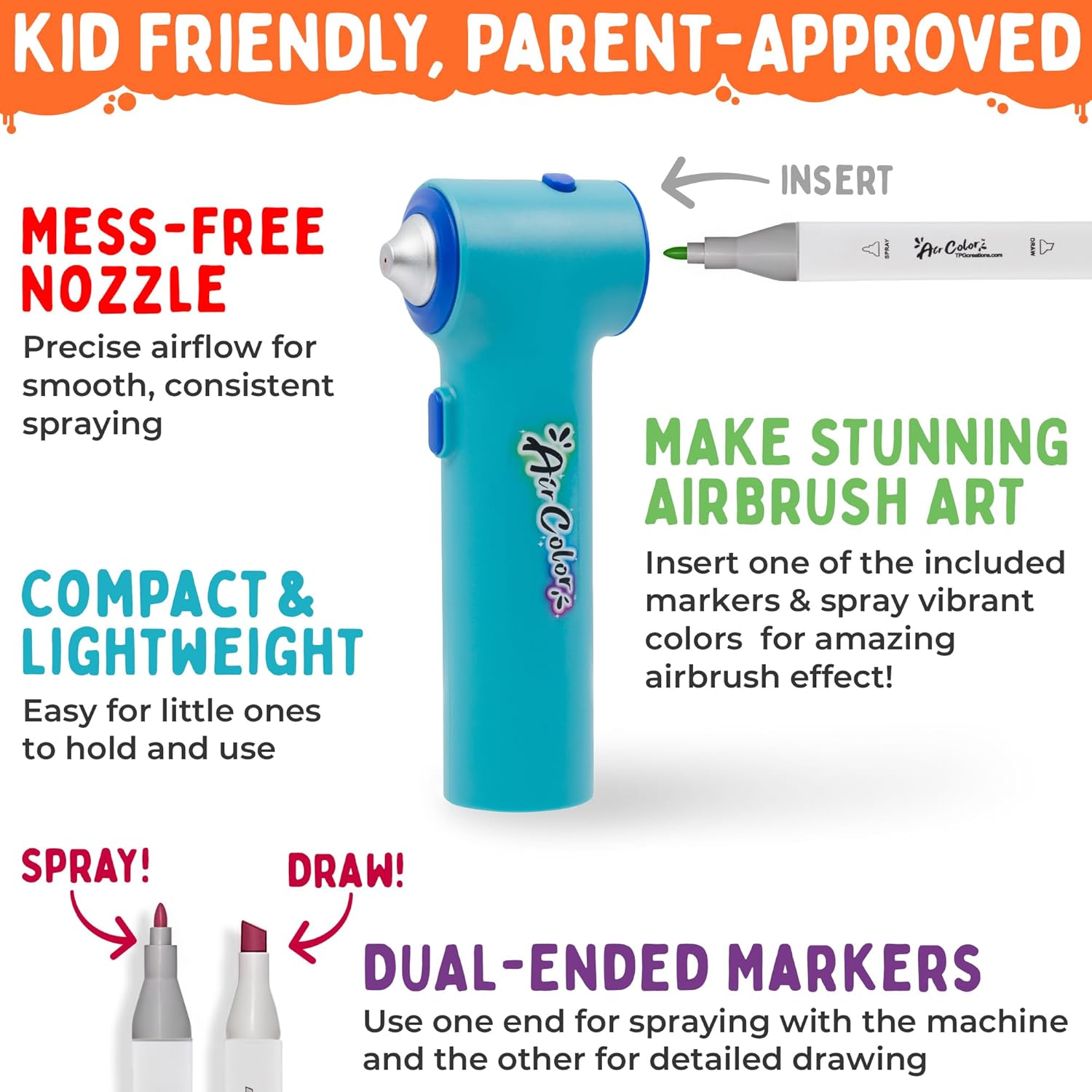 Cordless Airbrush Marker Kit f - Art Craft Kits For Kids reseña y precio